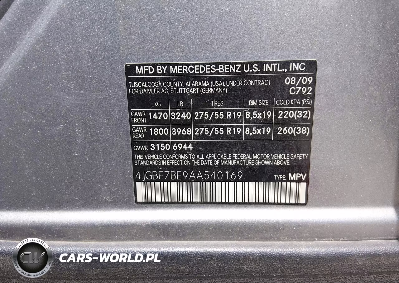 2010 Mercedes-Benz Gl 450 4Matic VIN:4JGBF7BE9AA540169 - 9
