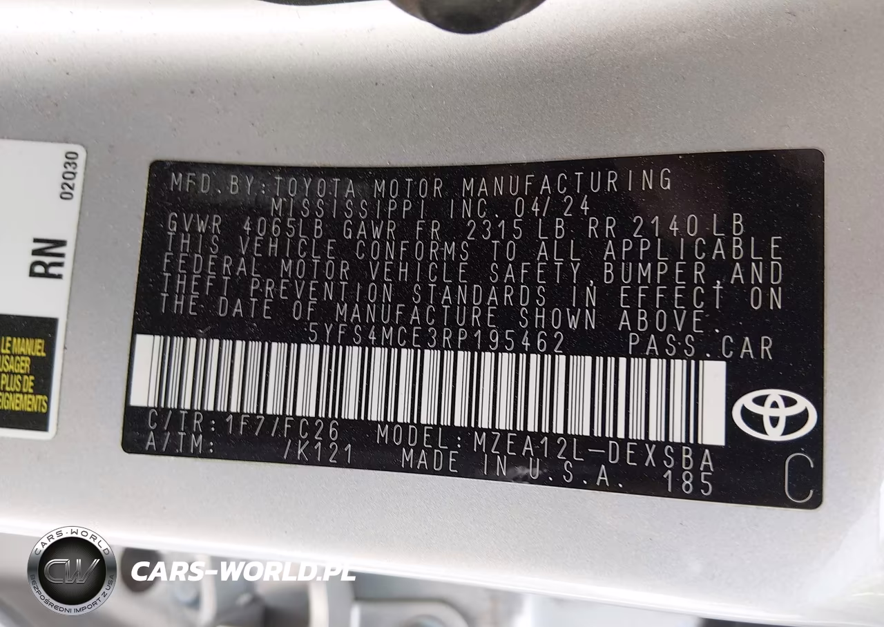 2024 Toyota Corolla Se VIN:5YFS4MCE3RP195462 - 9