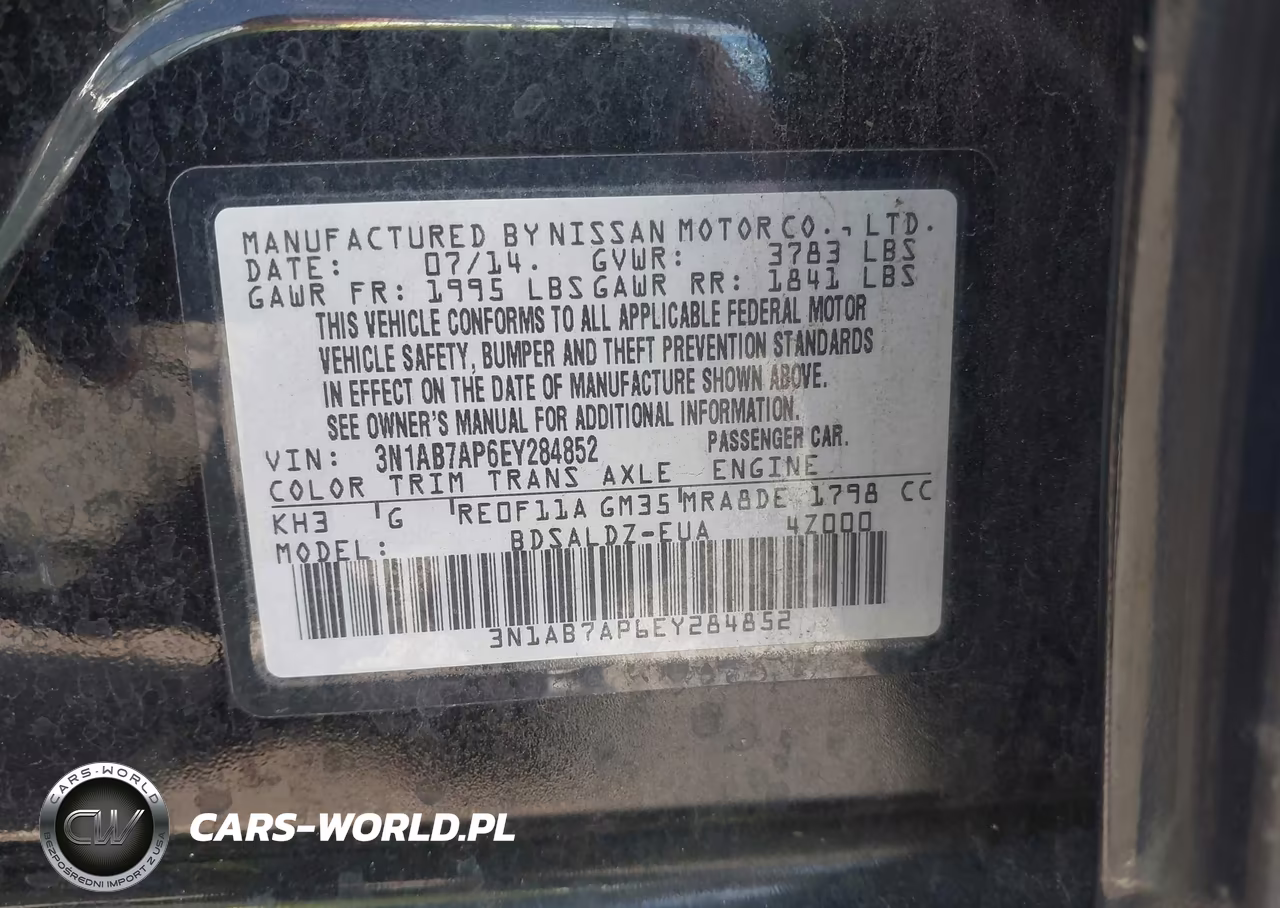 2014 Nissan Sentra Sv VIN:3N1AB7AP6EY284852 - 9