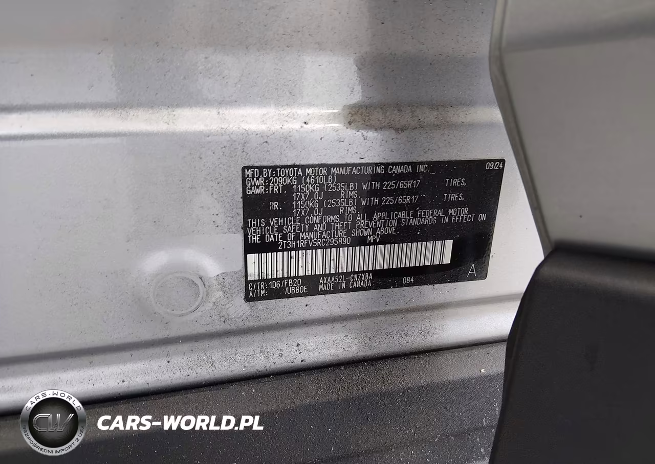 2024 Toyota Rav4 Le VIN:2T3H1RFV5RC295890 - 9