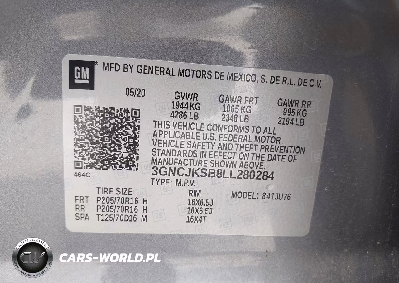 2020 Chevrolet Trax Fwd Ls VIN:3GNCJKSB8LL280284 - 9