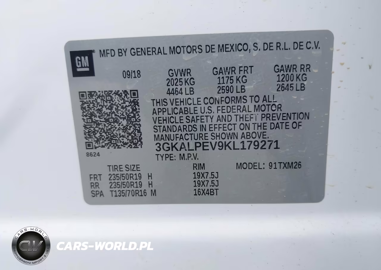 2019 GMC Terrain Slt VIN:3GKALPEV9KL179271 - 9