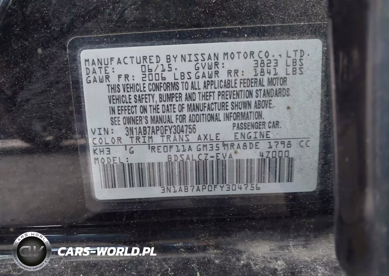 2015 Nissan Sentra S VIN:3N1AB7AP0FY304756 - 9