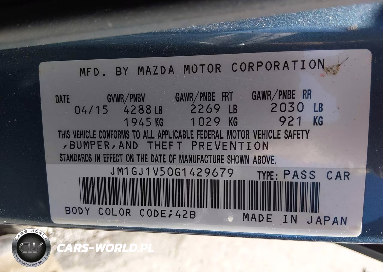 2016 Mazda 6 Touring VIN:JM1GJ1V50G1429679 - 9