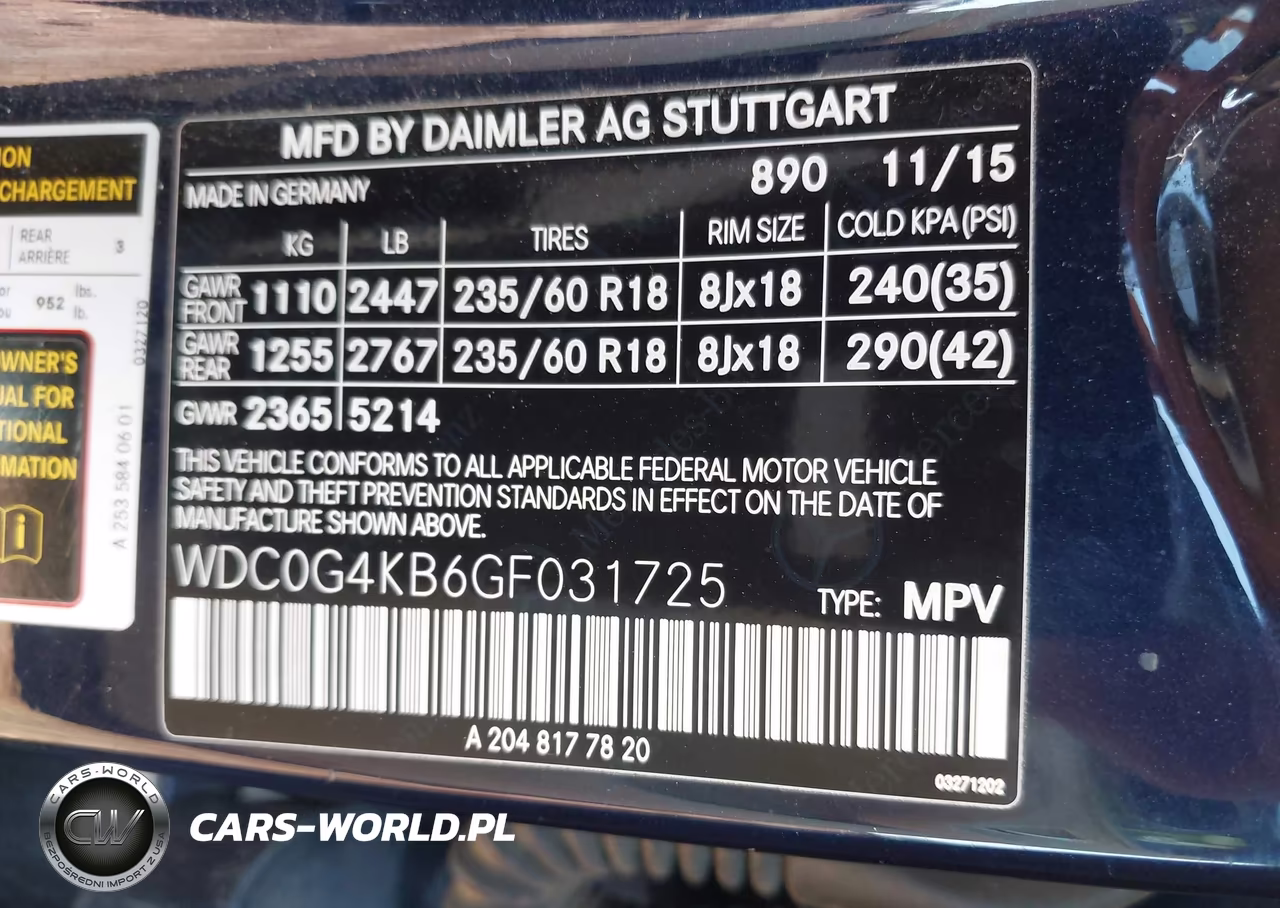 2016 Mercedes-Benz Glc 300 4Matic VIN:WDC0G4KB6GF031725 - 9