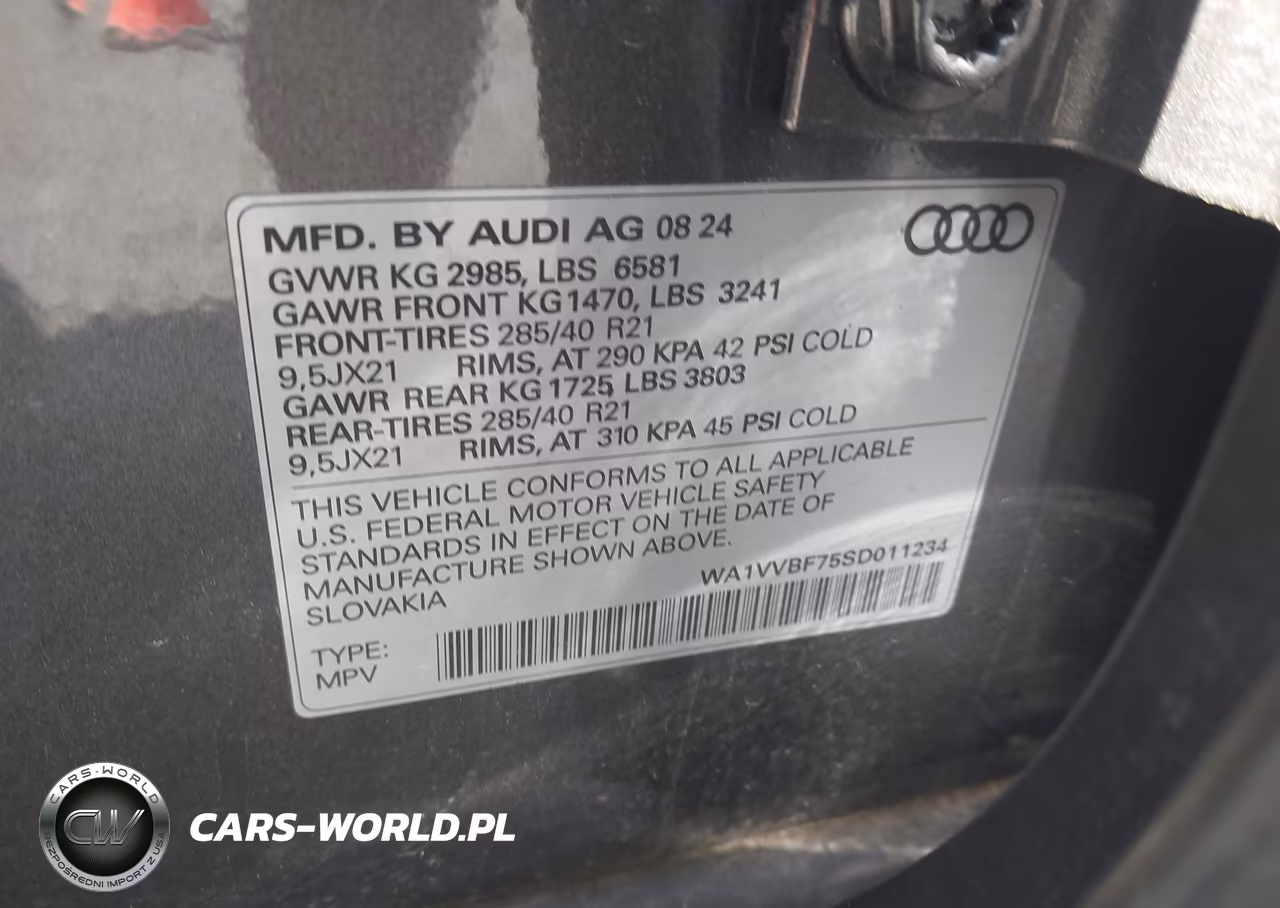 2025 Audi Q7 Prestige 55 Tfsi Quattro Tiptronic VIN:WA1VVBF75SD011234 - 9