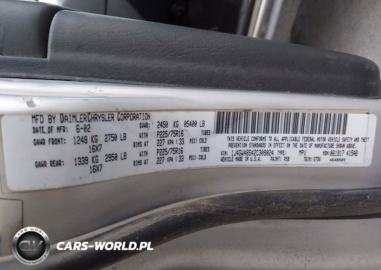 2002 Jeep Grand Cherokee Laredo VIN:1J4GW48S42C309024 - 9