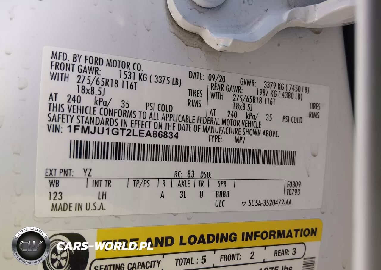 2020 Ford Expedition Xl VIN:1FMJU1GT2LEA86834 - 9