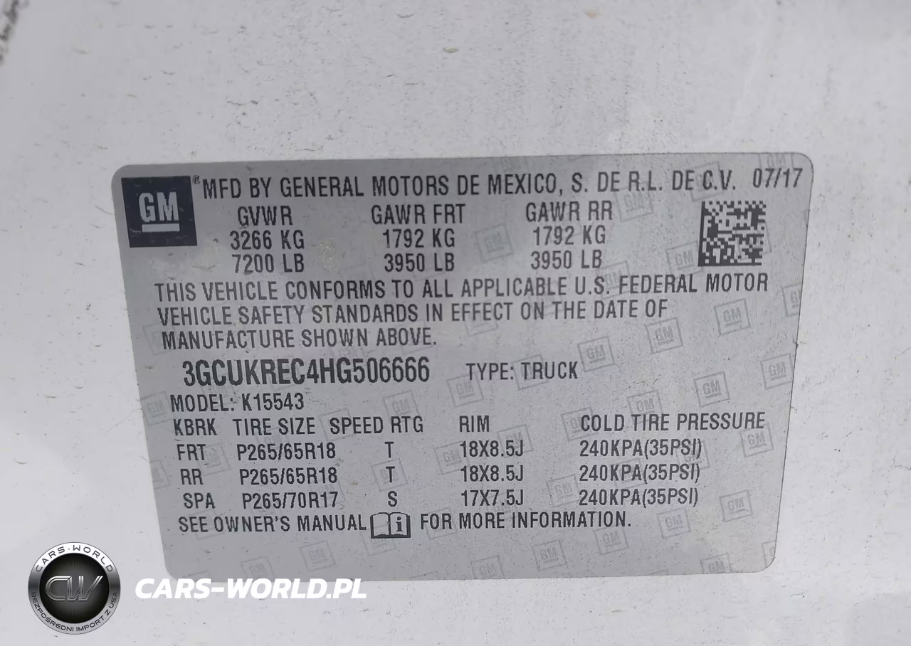 2017 Chevrolet Silverado 1500 Lt VIN:3GCUKREC4HG506666 - 9
