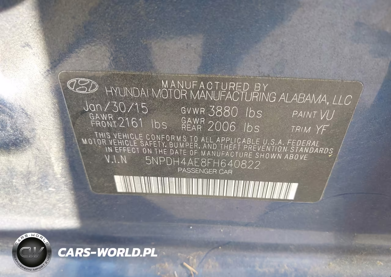 2015 Hyundai Elantra Se VIN:5NPDH4AE8FH640822 - 9