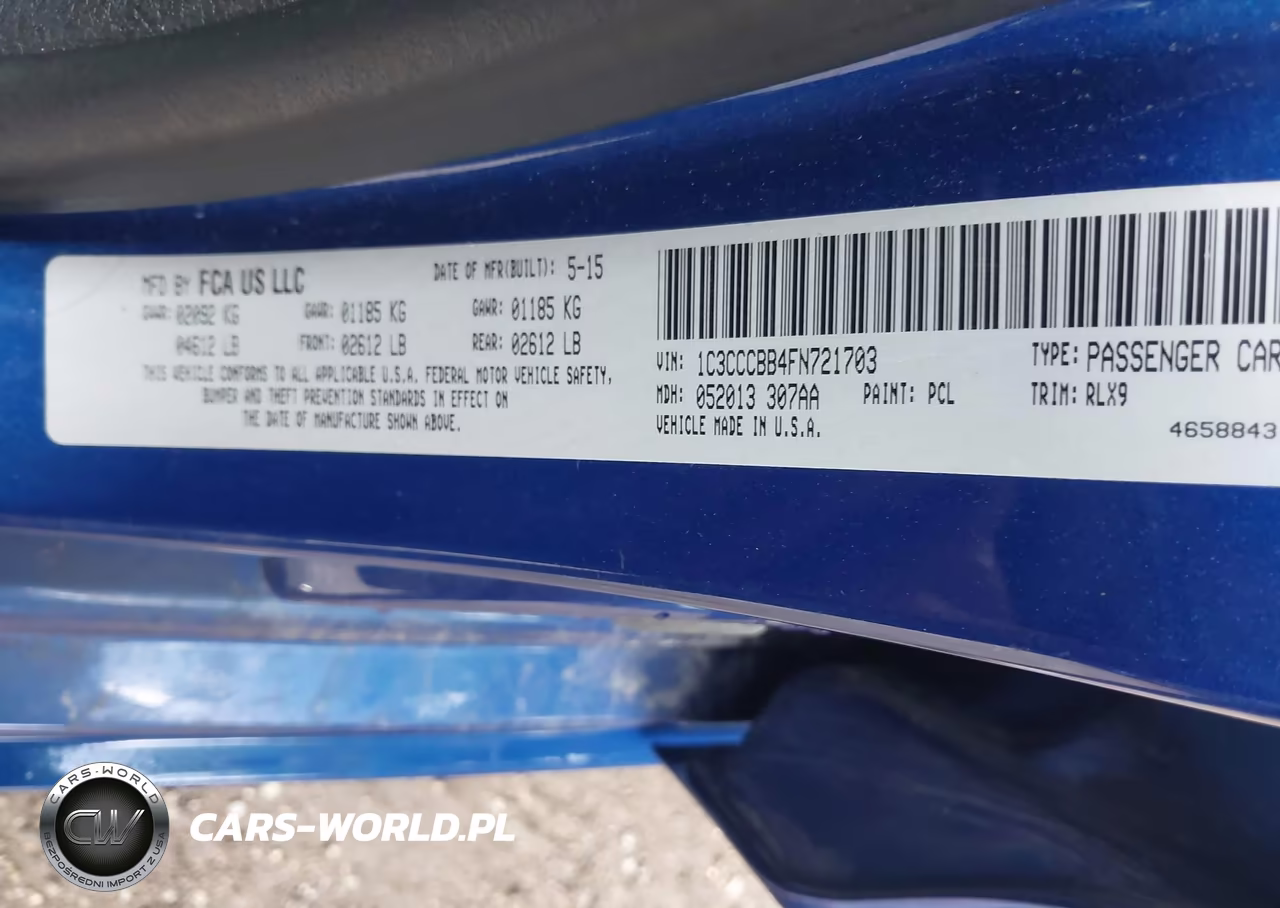 2015 Chrysler 200 S VIN:1C3CCCBB4FN721703 - 9