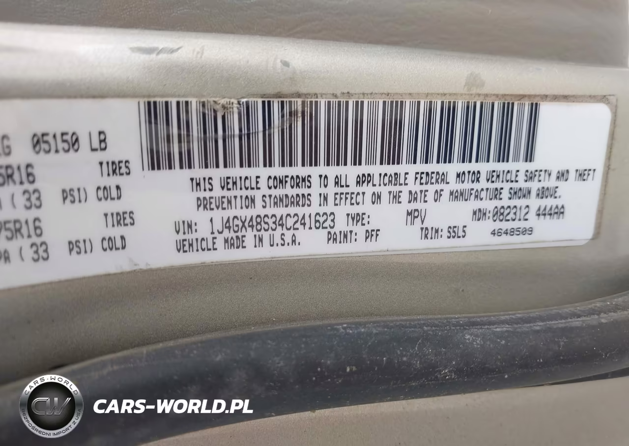 2004 Jeep Grand Cherokee Laredo VIN:1J4GX48S34C241623 - 9