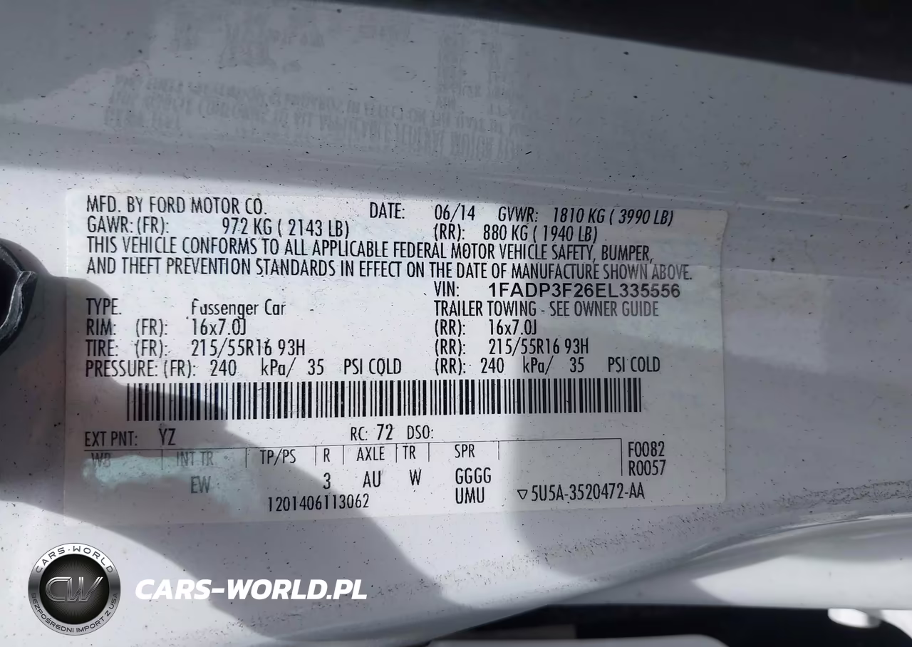 2014 Ford Focus Se VIN:1FADP3F26EL335556 - 9