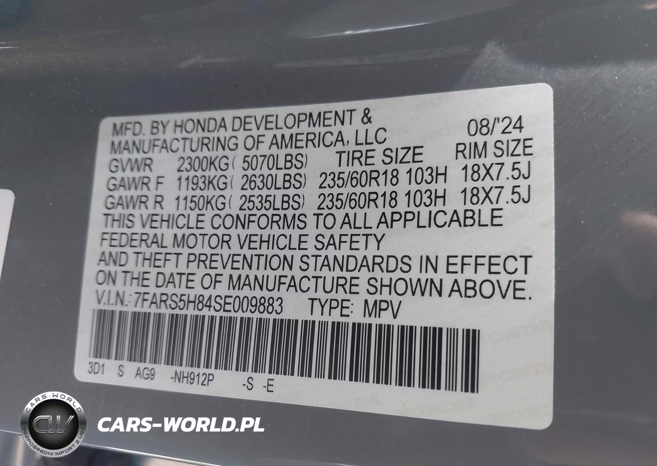 2025 Honda Cr-V Hybrid Sport-L VIN:7FARS5H84SE009883 - 9