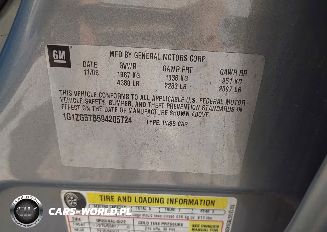 2009 Chevrolet Malibu Ls VIN:1G1ZG57B594205724 - 9