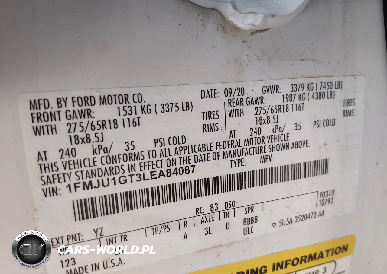 2020 Ford Expedition Xl VIN:1FMJU1GT3LEA84087 - 9