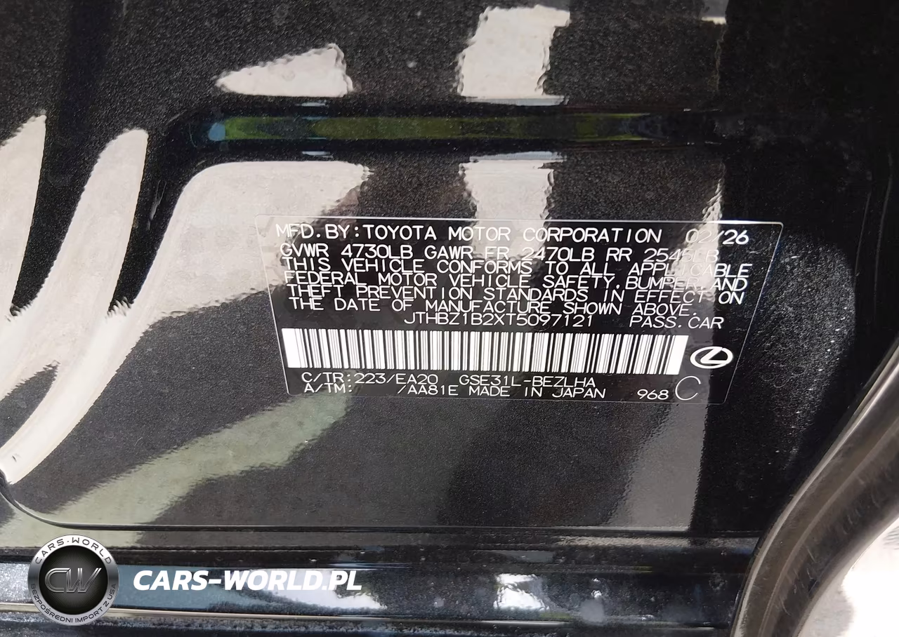 2026 Lexus Is 350 F Sport Design VIN:JTHBZ1B2XT5097121 - 9