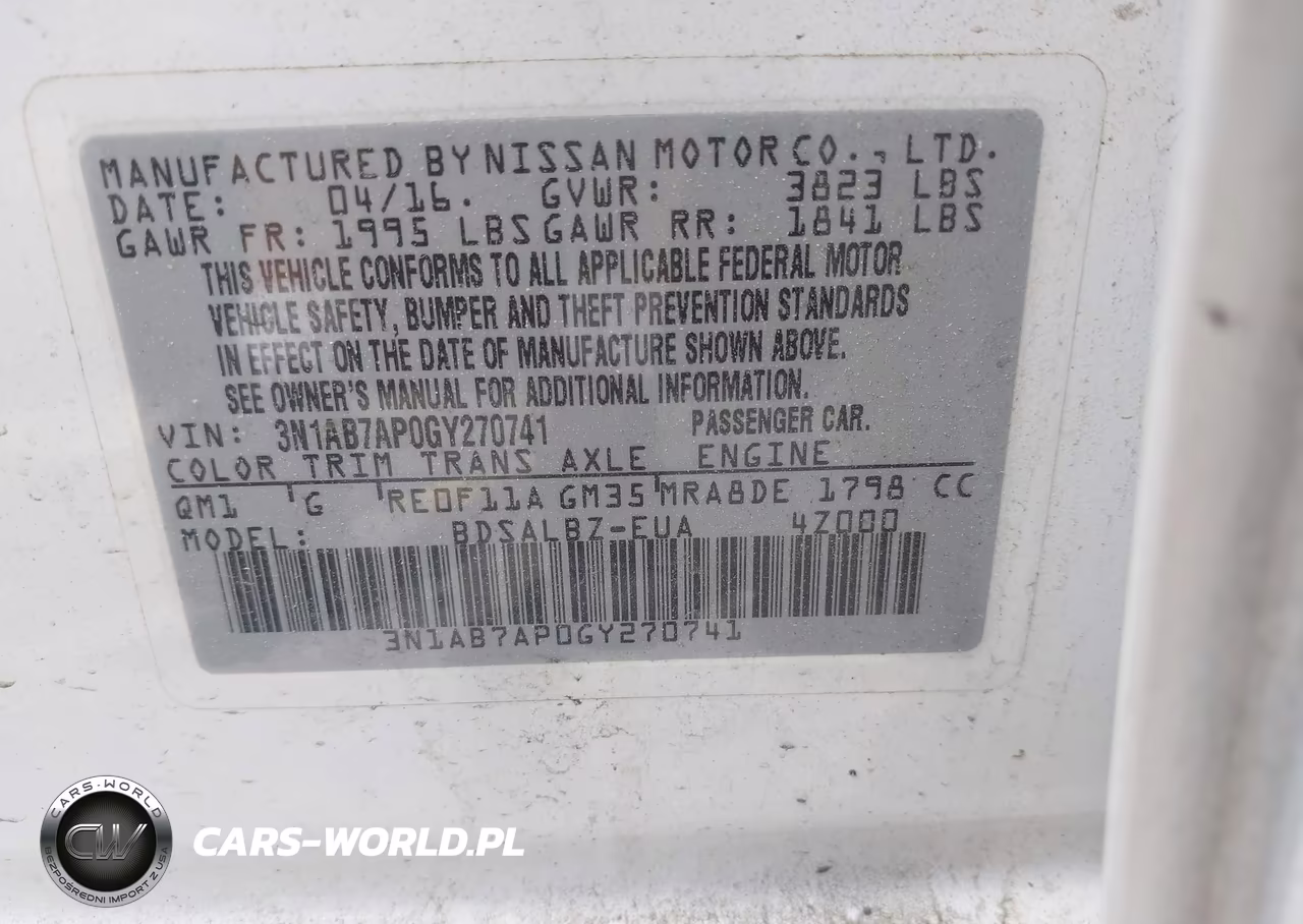 2016 Nissan Sentra Fe+ S-S-Sl-Sr-Sv VIN:3N1AB7AP0GY270741 - 9