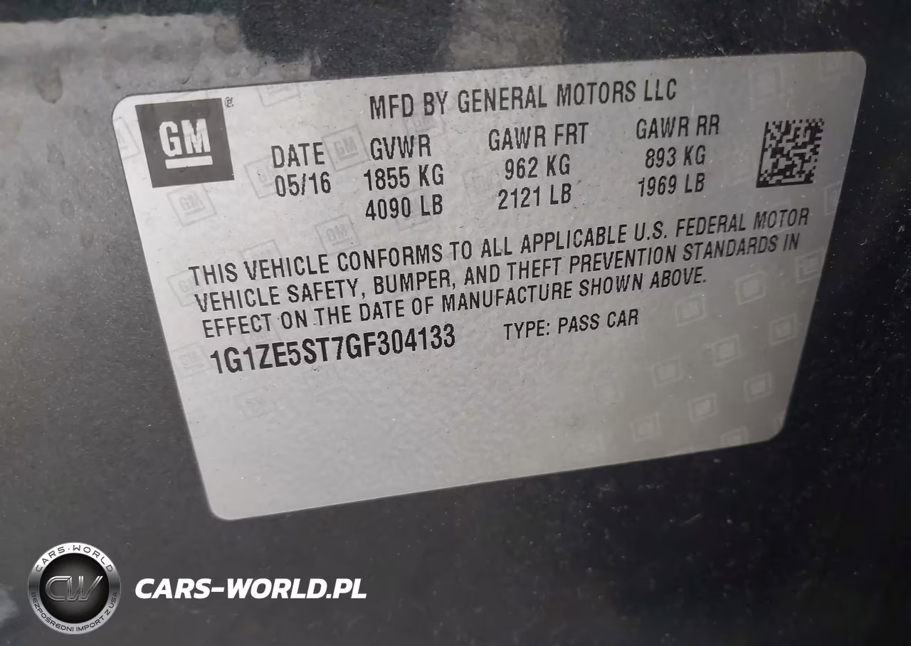 2016 Chevrolet Malibu 1Lt VIN:1G1ZE5ST7GF304133 - 9