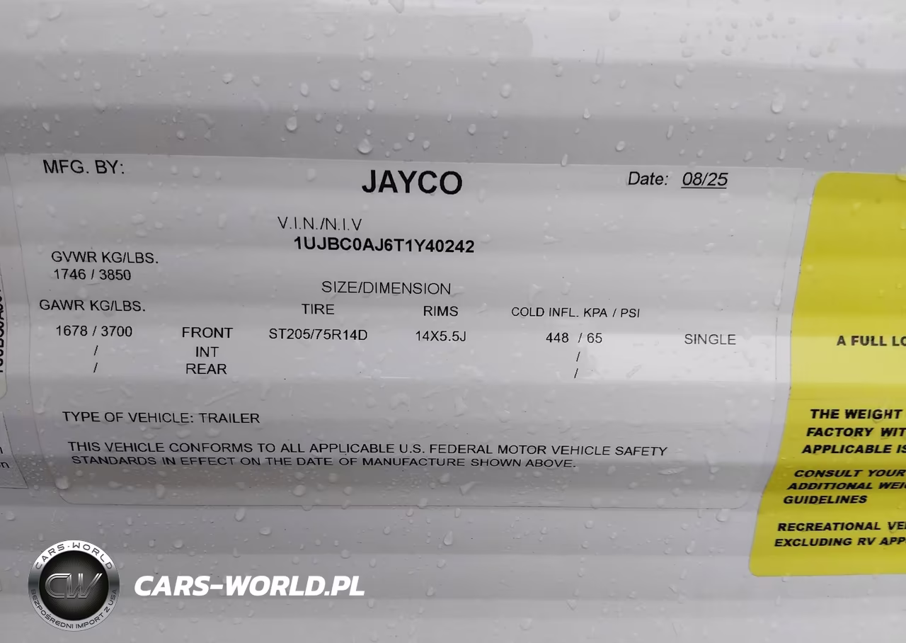 2026 Jayco Camper VIN:1UJBC0AJ6T1Y40242 - 9