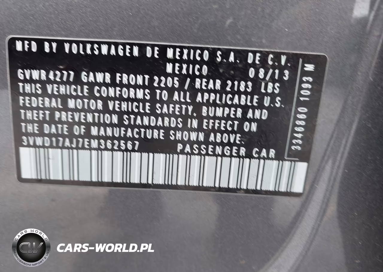 2014 Volkswagen Jetta 1.8T Se VIN:3VWD17AJ7EM362567 - 9