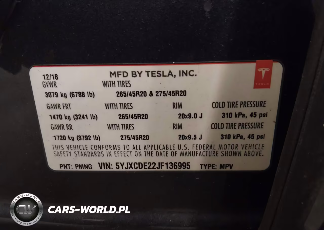 2018 Tesla Model X VIN:5YJXCDE22JF136995 - 9