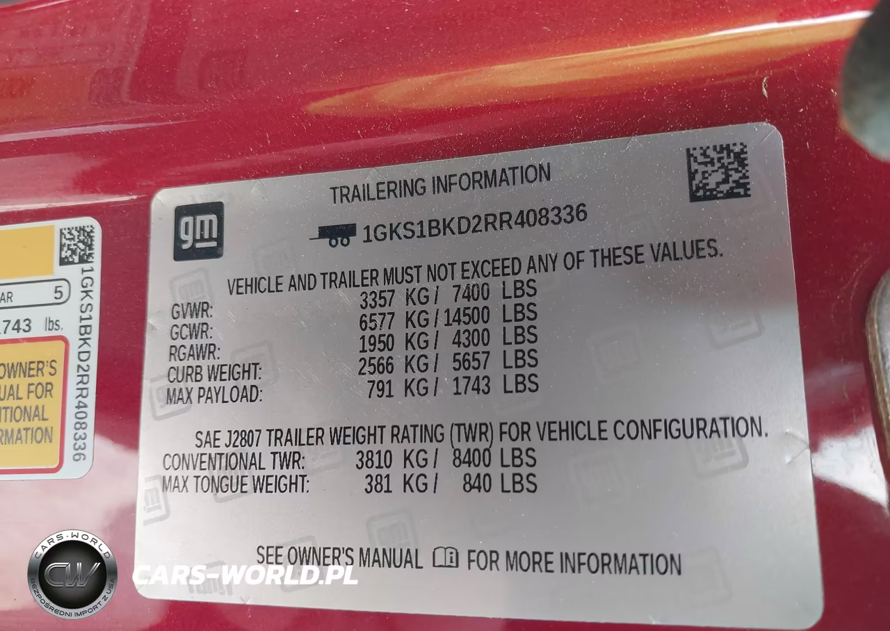 2024 GMC Yukon 2Wd Slt VIN:1GKS1BKD2RR408336 - 9