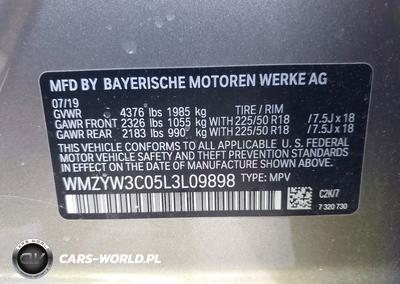 2020 Mini Countryman Cooper VIN:WMZYW3C05L3L09898 - 9