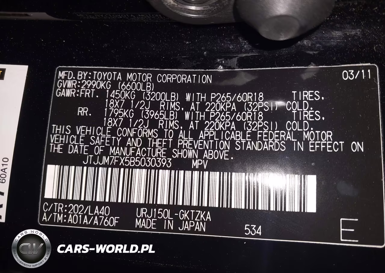 2011 Lexus Gx 460 Premium VIN:JTJJM7FX5B5030393 - 9