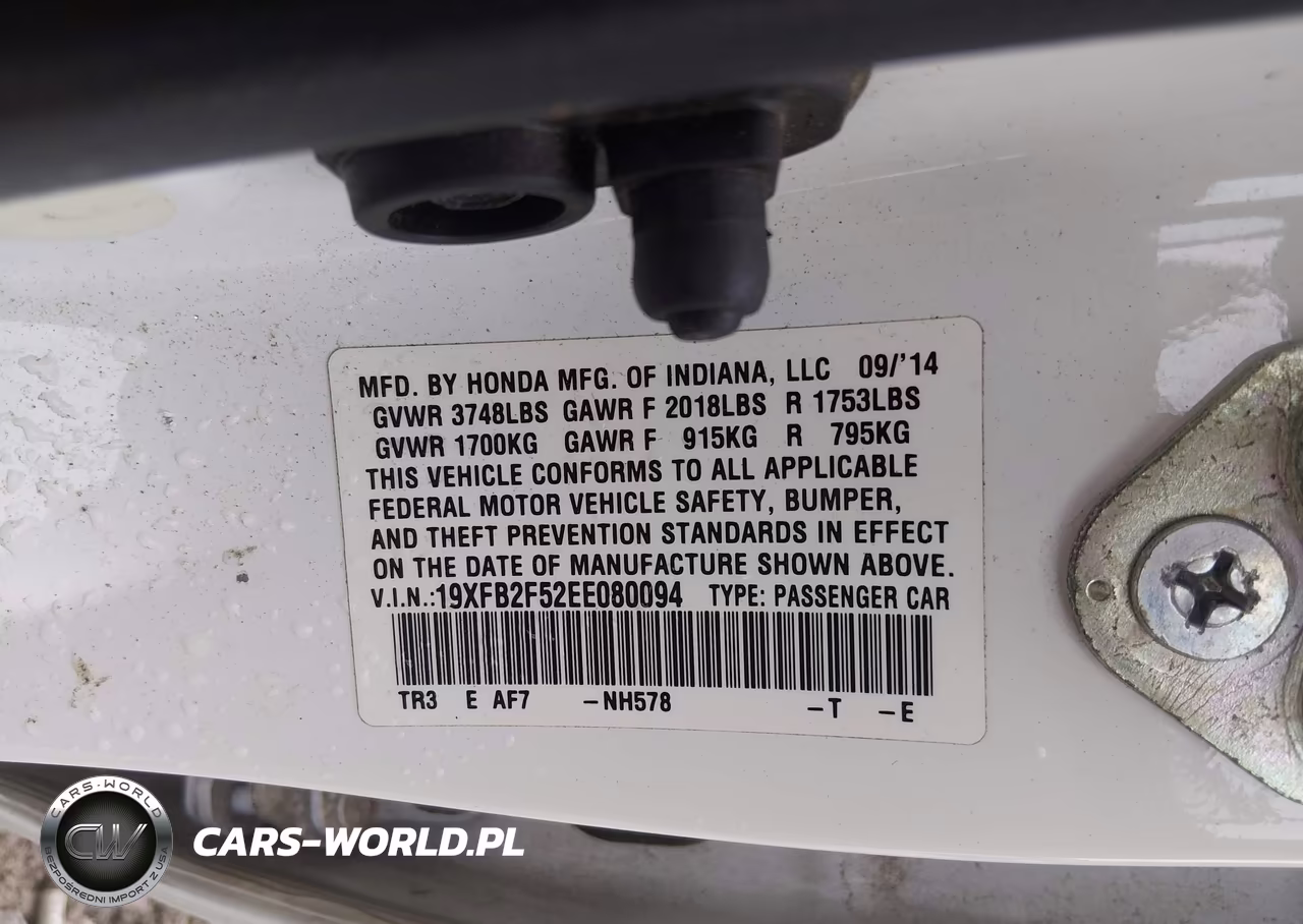 2014 Honda Civic Lx VIN:19XFB2F52EE080094 - 9