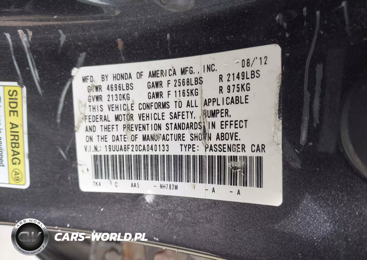 2012 Acura Tl 3.5 VIN:19UUA8F20CA040133 - 9