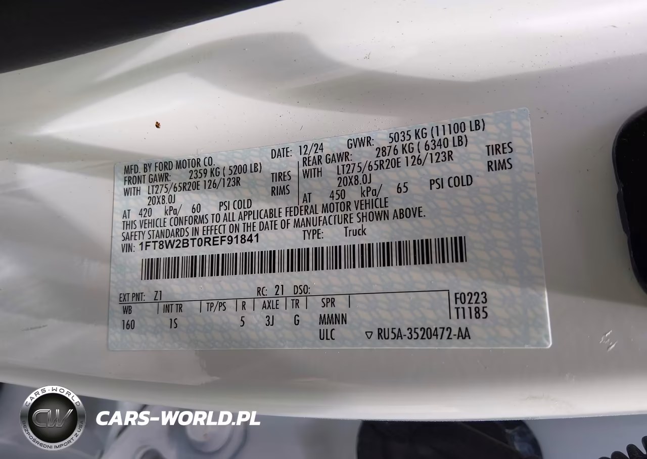 2024 Ford F-250 Xl VIN:1FT8W2BT0REF91841 - 9