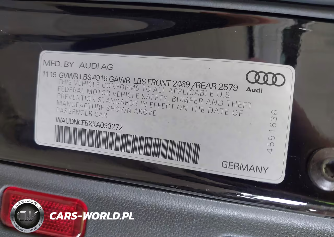 2019 Audi A5 45 Premium VIN:WAUDNCF5XKA093272 - 9