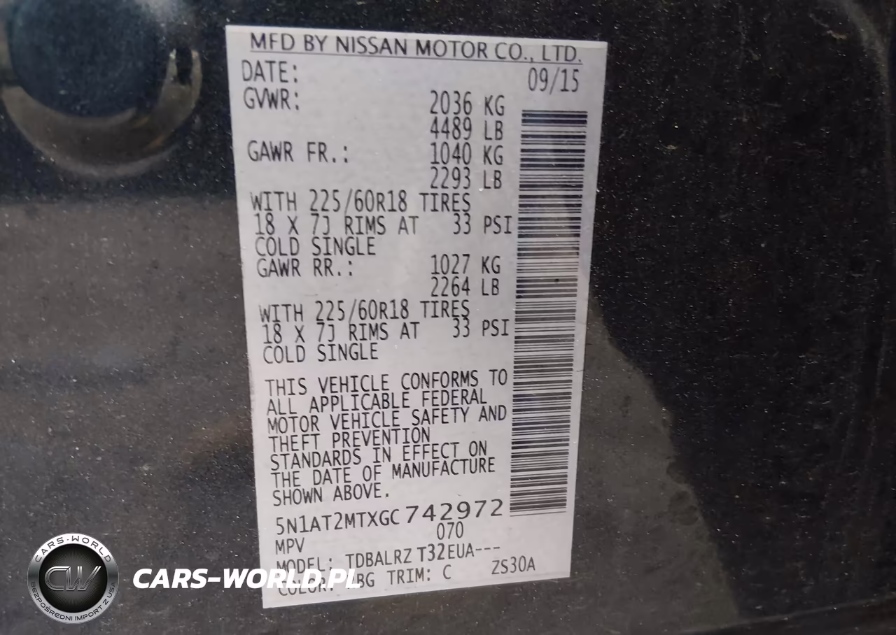 2016 Nissan Rogue Sl VIN:5N1AT2MTXGC742972 - 9
