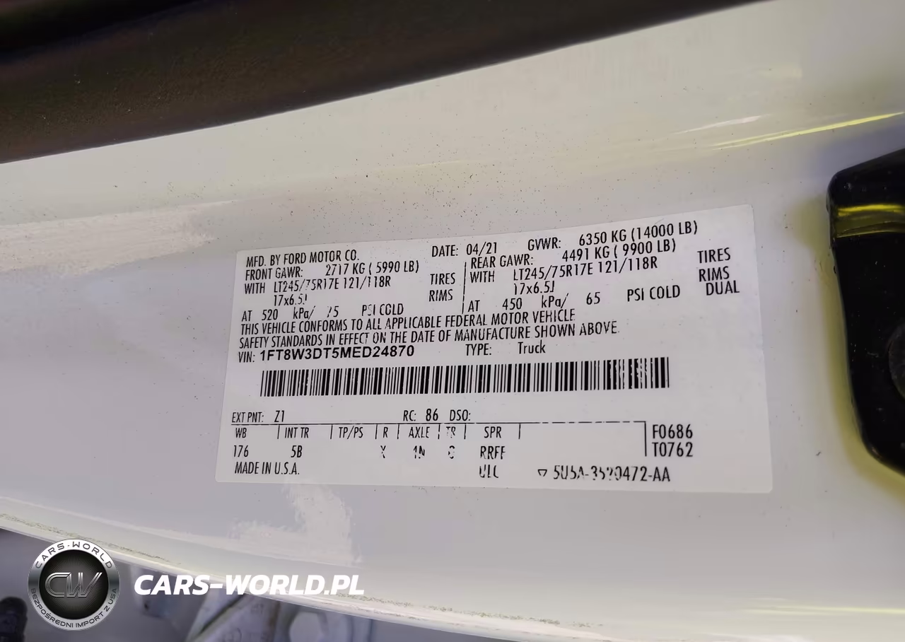2021 Ford F-350 Lariat VIN:1FT8W3DT5MED24870 - 9