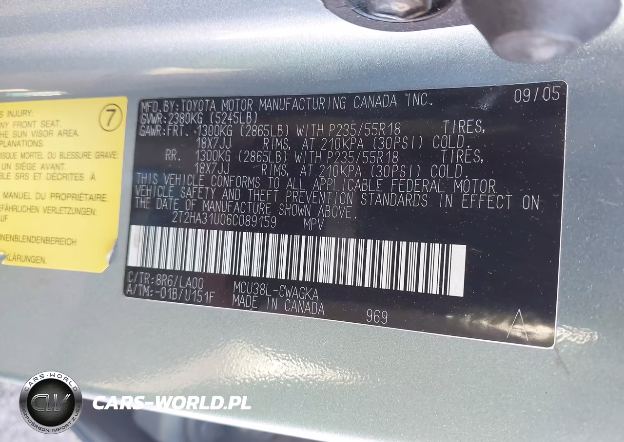 2006 Lexus Rx 330 VIN:2T2HA31U06C089159 - 9