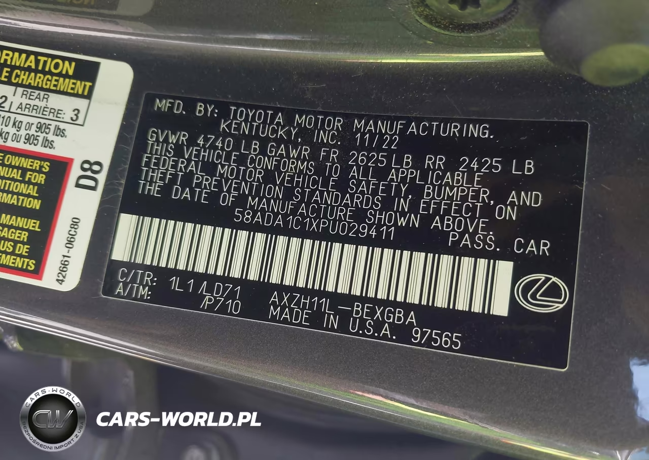 2023 Lexus Es 300H VIN:58ADA1C1XPU029411 - 9