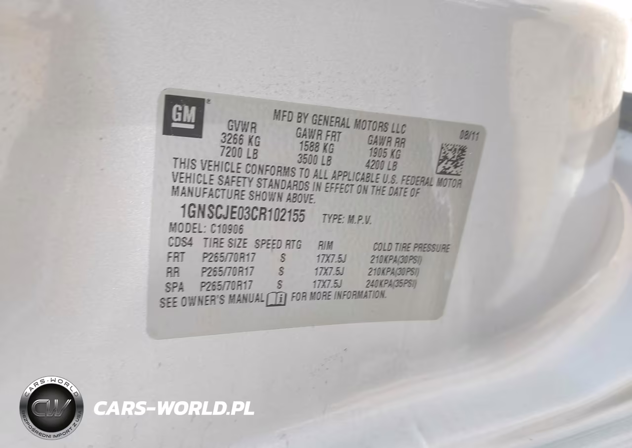 2012 Chevrolet Suburban Lt VIN:1GNSCJE03CR102155 - 9