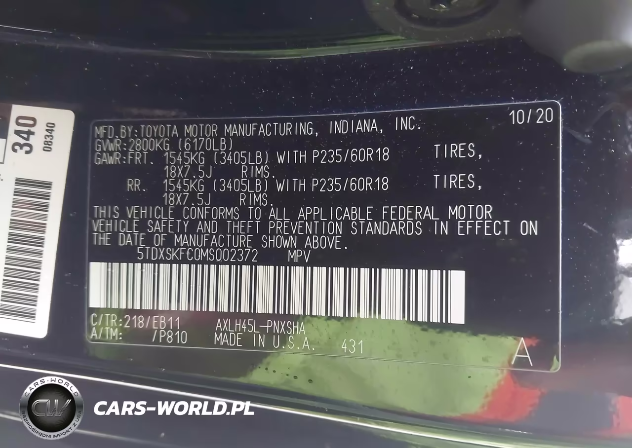 2021 Toyota Sienna Xse VIN:5TDXSKFC0MS002372 - 9