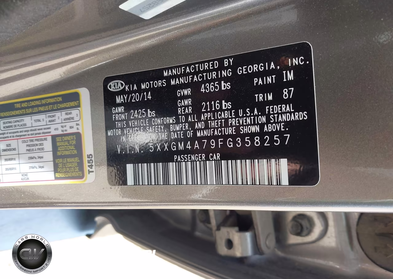 2015 Kia Optima Lx VIN:5XXGM4A79FG358257 - 9
