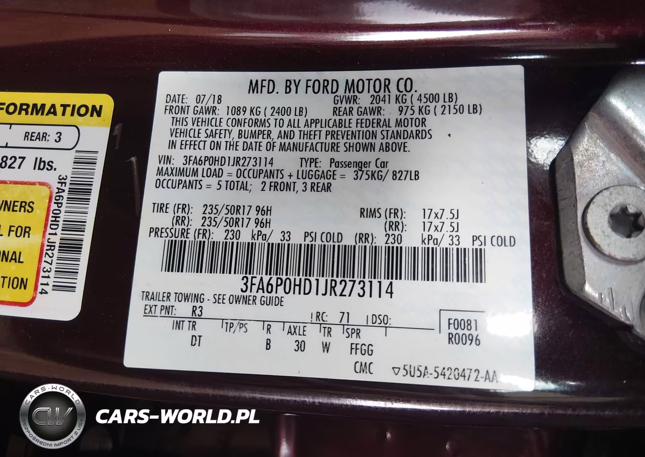 2018 Ford Fusion Se VIN:3FA6P0HD1JR273114 - 9