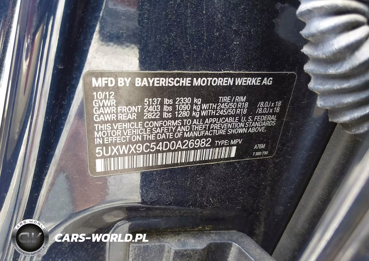 2013 BMW X3 xDrive28I VIN:5UXWX9C54D0A26982 - 9