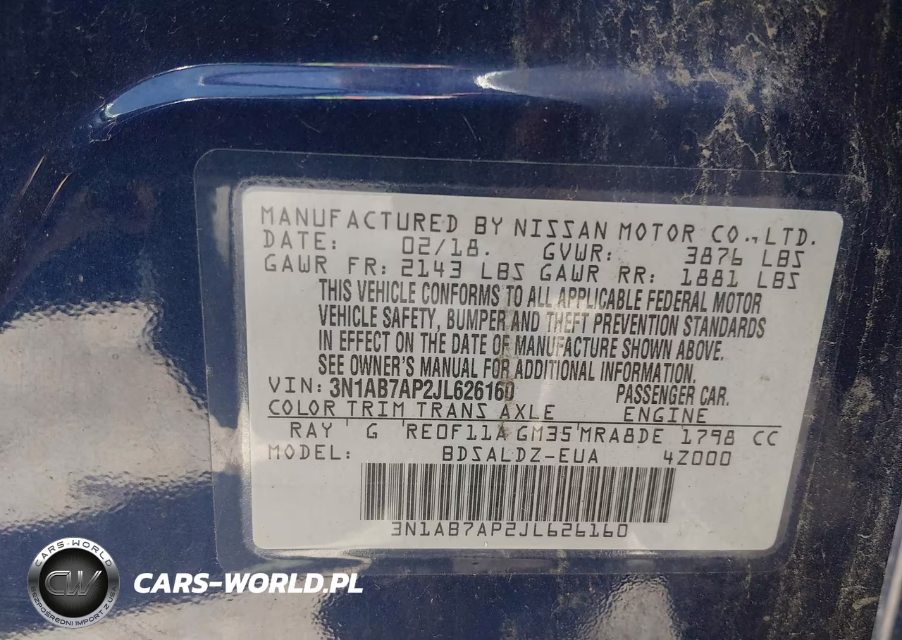 2018 Nissan Sentra Sv VIN:3N1AB7AP2JL626160 - 9