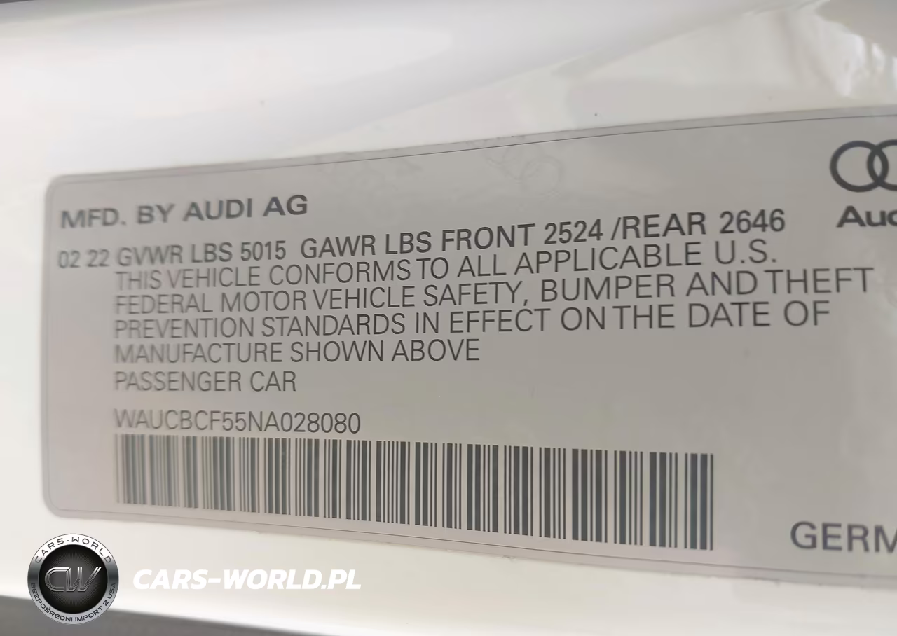 2022 Audi A5 Sportback Premium Plus 40 Tfsi Quattro S Tronic VIN:WAUCBCF55NA028080 - 9