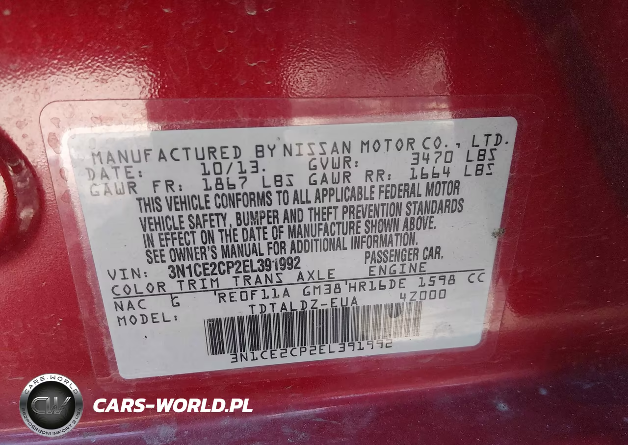 2014 Nissan Versa Note Sv VIN:3N1CE2CP2EL391992 - 9