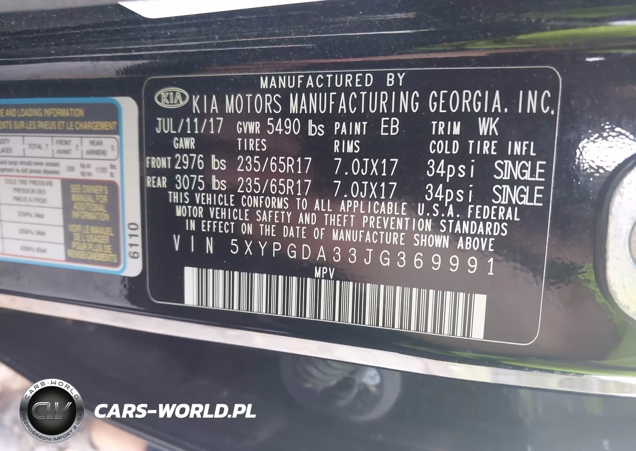 2018 Kia Sorento 2.4L Lx VIN:5XYPGDA33JG369991 - 9