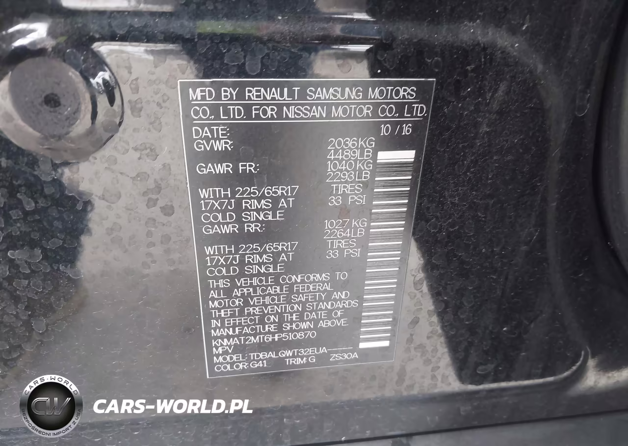 2017 Nissan Rogue Sv VIN:KNMAT2MT6HP510870 - 9