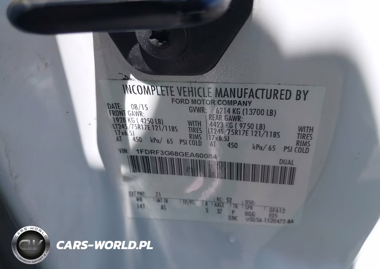 2016 Ford F-350 Chassis Xl-Xlt VIN:1FDRF3G68GEA60084 - 9