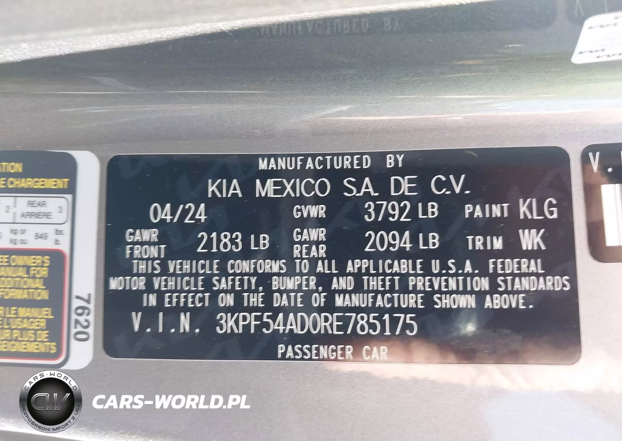 2024 Kia Forte Gt-Line VIN:3KPF54AD0RE785175 - 9