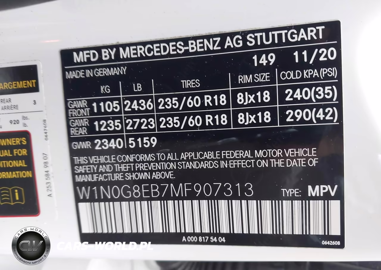 2021 Mercedes-Benz Glc 300 4Matic Suv VIN:W1N0G8EB7MF907313 - 9